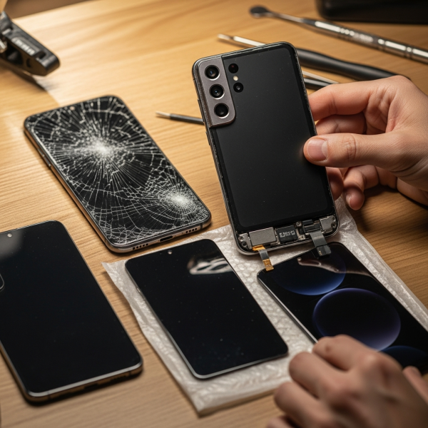 Écran cassé Samsung Galaxy S21 : kit de remplacement AMOLED livré à Bruay